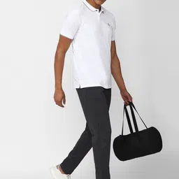 Van Heusen Flex Men White Solid Polo Collar Sports T-shirt image 4