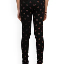 IndiWeaves Girls Pack Of 3 Super Soft Pure Cotton Printed Ankle-Length Leggings image 3