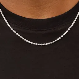 Zavya Men Sterling Silver Rhodium-Plated Chain image 5