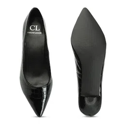 Carlton London Textured Pointed Toe Kitten Heeled Pumps image 5