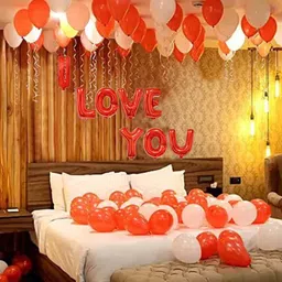 party jeens Solid I Love You Balloon for Valentine Day, Anniversary or Romantic Surprise Party Balloon image 1