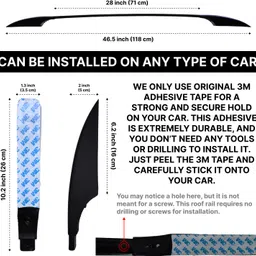 aksmit Universal Fit Sleek Black Roof Rails for Citroen Aircross X (All Cars) Car Beading Roll For Hood image 2