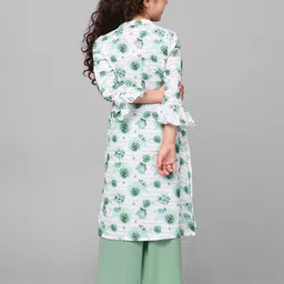 Macwin Girls Top & Palazzos With Printed Shrug image 2