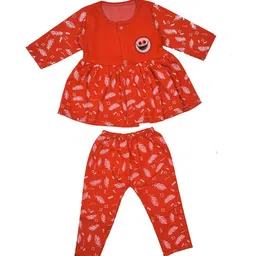 Kids Paryanis Girls Pack Of 3 Round Neck Printed Top With Trousers image 3