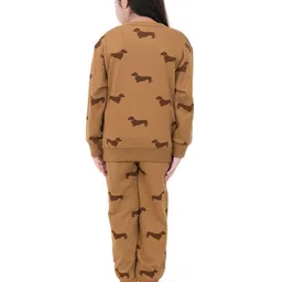 DDOUDDOU Girls Printed Long Sleeves Sweatshirt With Jogger image 2