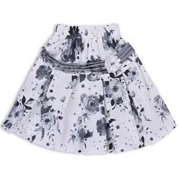 Wish Karo Girls Printed T-shirt Attached Shirt with Skirt image 5