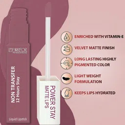 FORFOR Powerstay Non-Transfer Waterproof Liquid Matte Lipstick 5ml - Mauve Matte 23 image 3
