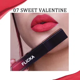 FLiCKA Set & Attack Transferproof Non Sticky Liquid Matte Lipstick 7ml- Sweet Valentine 07 image 5