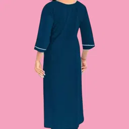 kurtidesigningfashion Women Cotton Blend Kurta Pant Dupatta Set image 2