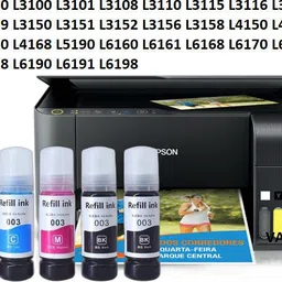 RAMKE High Quality Ink for 001, 003, L3200,L3210,L3211,L3215,L3216,L3250,L3252 Black + Tri Color Combo Pack Ink Bottle image 2
