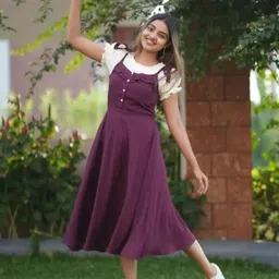 vihaan Women Purple Dungaree-picture-16