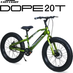 east coast DOPE 20T Kids Fat Bike With Dual Disc Brakes (Sparkle Green)) 20 T (inch) Fat Tyre Cycle-picture-13