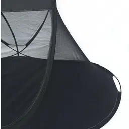 aim emporium Polyester Adults Washable Foldable Mosquito Net (Size: 210 x 110 x 90) Sit-in Free standing with one Side Slidder Gate (BLACK) For One Person Mosquito Net image 2