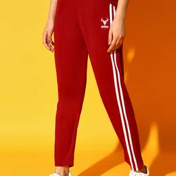 clothina Women Solid Maroon Track Pants-picture-13