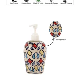 VarEesha Rangriti White & Yellow 3 Pieces Printed Ceramic Bathroom Accessories image 5