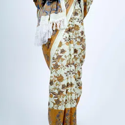 BUTA BUTI Floral Printed Pure Cotton Saree image 5