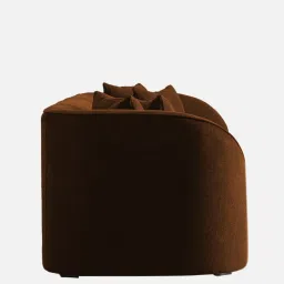 casacraft from pepperfry Baiwang Velvet 1 Seater Sofa in Brown Colour image 5