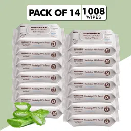 hushabye Premium Soft Baby Wipes with Aloe Vera,Rash-Free(72 Wipes Each Pack,Pack of 14)-picture-36