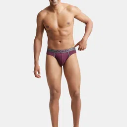 Jockey Men Pack of 2 Super Combed Cotton Rib Solid Brief with Ultrasoft Waistband 8044 image 2