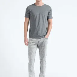 Flying Machine Men Tapered Fit Low Distress Heavy Fade Cotton Stretchable Jeans image 4