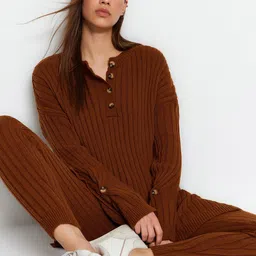 Trendyol Ribbed Acrylic Top With Trousers image 5