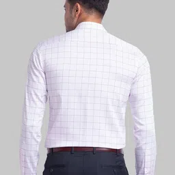 Park Avenue Men Windowpane Checks Checked Formal Shirt image 5