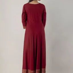 KALINI Ethnic Motifs Yoke Design Anarkali Kurta With Dupatta image 4