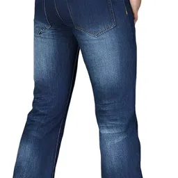 ben martin Men Boot-Leg High Rise Dark Blue Jeans image 4