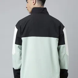 Xtep Colourblocked Mock Collar Double Layer Windbreaker Sporty Jacket image 5