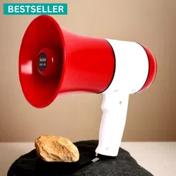 syara Handheld (Megaphone with Recorder) Siren Music Loud Speaker for AnnouncingCV93 Outdoor, Indoor PA System-picture-38