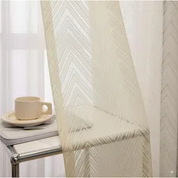 jubilant home fashion 210 cm (7 ft) Door Net Semi Transparent Curtain (Pack Of 3) image 4