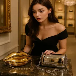 quirkyfirky Party Silver Clutch image 2