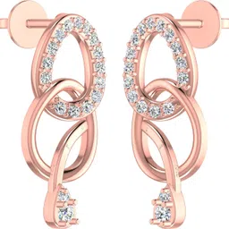 avsar Rose Gold 14kt Cubic Zirconia Stud Earring image 2