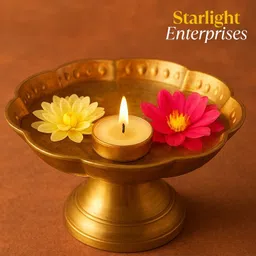 starlight enterprises Taj decorative urli bowl beautiful look for home decoration gifted item Diwali Iron (Pack of 3) Table Diya Set image 4