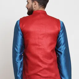 NEUDIS Men Mandarin Collar Cotton Nehru Jackets image 3