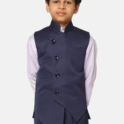 TAHVO Boys  Mandarin Collar Moisture Absorbent Anghrakha Nehru Jacket image 2