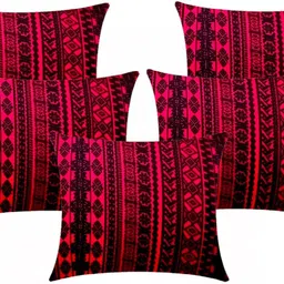 actos Combo Set of 5 Cushion And 2 Bolster Microfibre Geometric Bolster Pack of 7 image 2