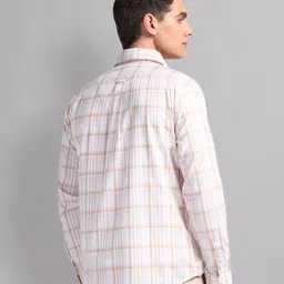 AD By Arvind Men Slim Fit Windowpane Checks Opaque Checked Casual Shirt image 5