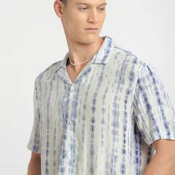 THE BEAR HOUSE Slim Fit Opaque Tie & Dyed Casual Shirt image 5