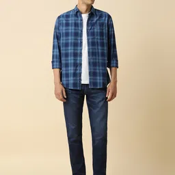 Allen Solly Checked Spread Collar Long Sleeves Cotton Casual Shirt image 5