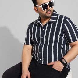 Instafab Plus Size Men Striped Casual Cotton Shirt-picture-47