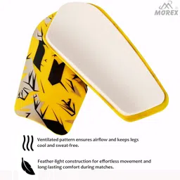 movex Morex Shin Guards for Football & Hockey Durable Protective Pads for Adults Hockey Shin Guard image 3