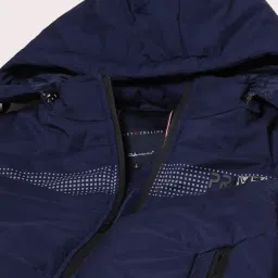 fort collins High-Neck Bomber Jacket with Detachable Hood image 5