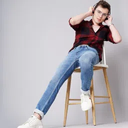 owen hart Men Mid-Wash Slim Fit Jeans image 5