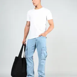 Shein Ankle Length Fly With Button Closure Cargo Jeans image 5