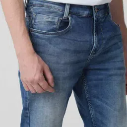 mufti Men Mid-Wash Narrow Fit Deluxe Stretch Jeans image 5