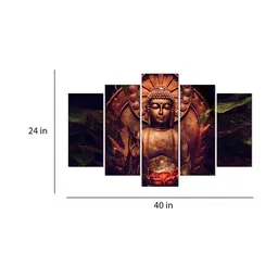 wens Klay Craft Multicolour MDF Spiritual Art Panel Set of 5 image 3