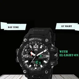 V2A Men Black Dial & Straps Analogue and Digital Multi Function Watch V2A-1545 image 3