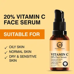 Nuerma Science Vitamin C 20% Face Serum with Peptide & Hyaluronic Acid - 30ml image 2