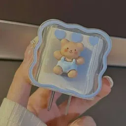 YuniKase Charger Cover for iPhone 18W-20W Charger, Cute 3D Design charger protector with Cable Protector image 2